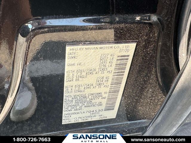2020 Nissan Frontier PRO-4X