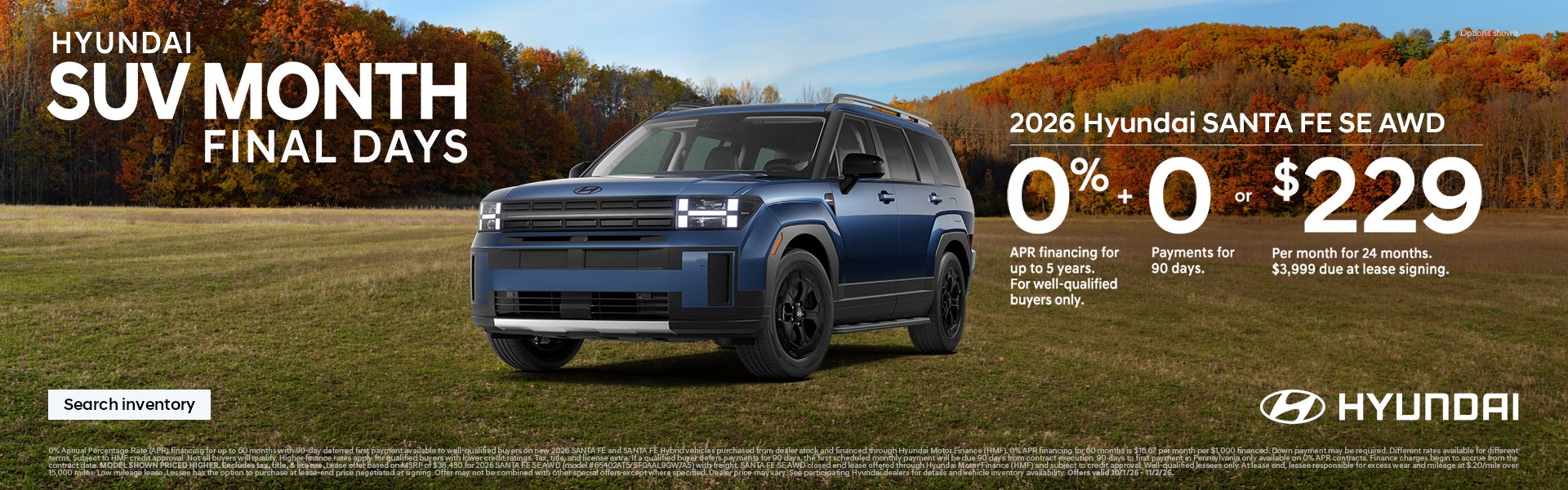 0% APR for 5 Years + 0 Payments for 90 Days or $229/24/$3,999 Lease