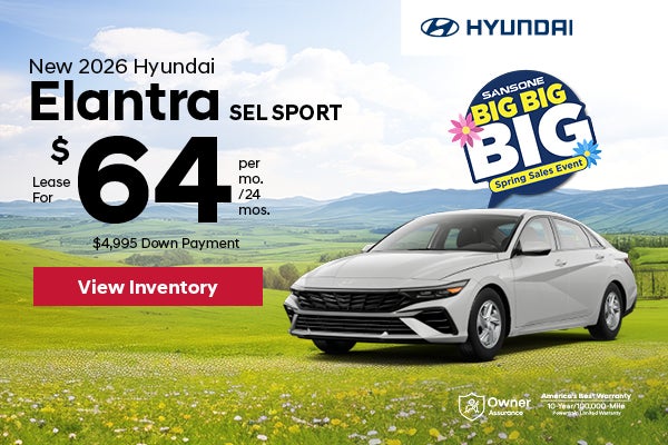New 2026 Hyundai Elantra SEL Sport 