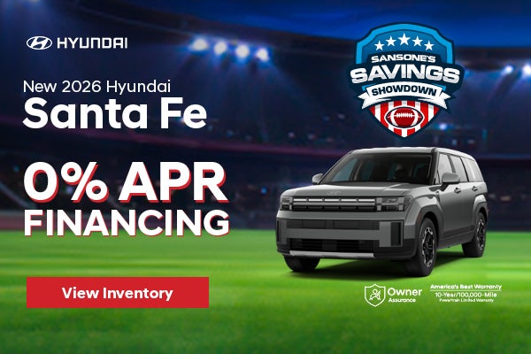 0% APR Financing on the 2026 Hyundai Santa Fe 